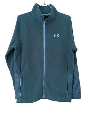 Under Armour Forge Polartec Fleece Jacket Size Small Full Zip Long Sleeve Teal O